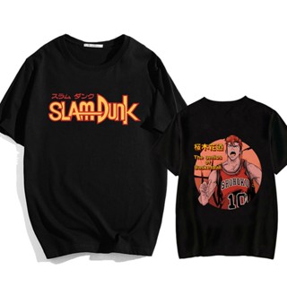 เสื้อยืด พิมพ์ลายการ์ตูนอนิเมะ Slam Dunk น่ารัก สไตล์ญี่ปุ่น