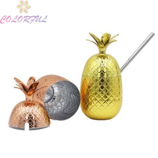 【COLORFUL】High Quality Pineapple Shaped Sippy Cup Eye catching Design and Convenience