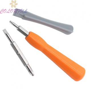 【COLORFUL】Screwdrivers Double-end Bit Home Improvement Metal Ring Doorbell Screwdriver