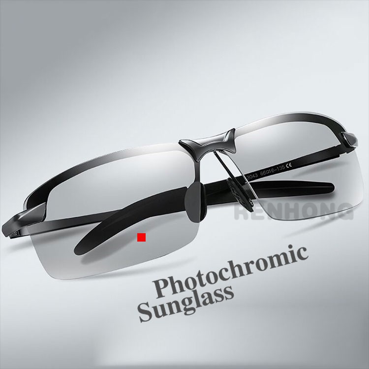 แว่นตากันแดด เลนส์โพลาไรซ์ UV400 เปลี่ยนสีได้ สําหรับผู้ชาย