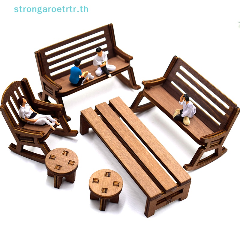 Strongaroetrtr เก้าอี้โยก ขนาดเล็ก 1/12 อุปกรณ์เสริม สําหรับบ้านตุ๊กตา