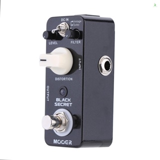 Phonelaptop Mooer Black Secret Micro Mini Distortion แป้นเหยียบเอฟเฟคกีตาร์ไฟฟ้า True Bypass