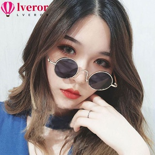 Lveror แว่นตากันแดด UV400 ทรงกลม ขนาดเล็ก ป้องกันรังสียูวี หลากสี สไตล์พังก์ สําหรับผู้หญิง และผู้ชาย