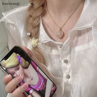 [hushcorgi] สร้อยคอโช้คเกอร์ จี้คริสตัล รูปหัวใจ เครื่องประดับแฟชั่น สําหรับผู้หญิง พร้อมส่ง