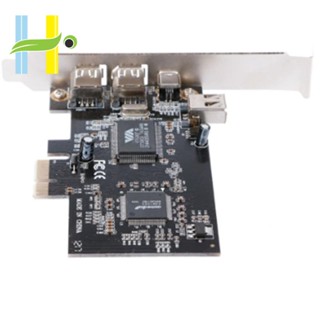 Pci-e 1X IEEE 1394A 4 พอร์ต (3 + 1) อะแดปเตอร์การ์ดไฟ สําหรับเดสก์ท็อป PC A06 21 อะไหล่สํารอง