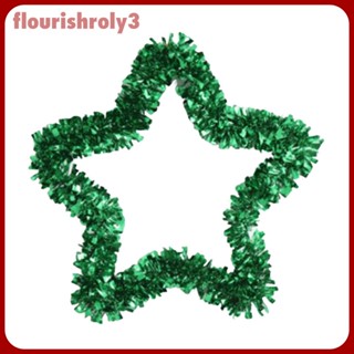 [Flourish] พวงหรีด จี้รูปดาวห้าแฉก ประดับพวงมาลัย สําหรับตกแต่งสวน ประตูหน้าบ้าน คริสต์มาส