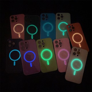 Noctilucent เคสโทรศัพท์มือถือแบบแข็ง ขอบนิ่ม กันกระแทก ป้องกันเลนส์กล้อง สําหรับ Iphone 14 13 12 11 Pro Max