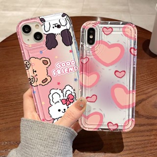 จัดส่งทันที🔥น่ารักกระต่ายTPUเคสสำหรับไอโฟน For iPhone 11 12 13 14 15 Pro Max XSMax XR 6 7 8 Plus เคสไอโฟนซิลิโคนนิ่มใส