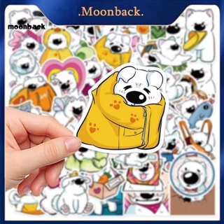 &lt;moonback&gt; สติกเกอร์ ลายกราฟฟิตี้ ลูกสุนัขน่ารัก มีกาวในตัว ใช้ซ้ําได้ สําหรับติดตกแต่งแล็ปท็อป โน้ตบุ๊ก 50 ชิ้น ต่อชุด