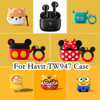 【ของแท้】เคสหูฟัง แบบนิ่ม ลายการ์ตูน สําหรับ Havit TW947 Havit TW947