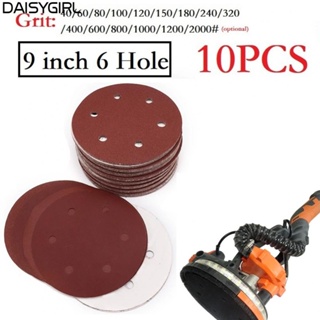 【DAISYG】Factory Workshop Sandpaper Polishing Tools Red Sanding Paper 6 Hole Alumina