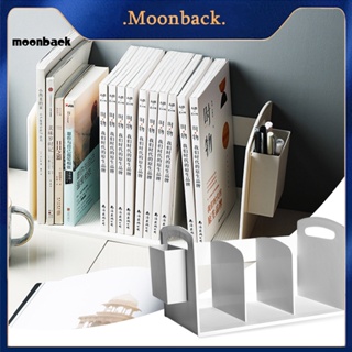 &lt;moonback&gt; ที่วางหนังสือ น้ําหนักเบา อุปกรณ์เสริมสํานักงาน โต๊ะหนังสือ จัดระเบียบ พร้อมที่วางปากกา กันลื่น