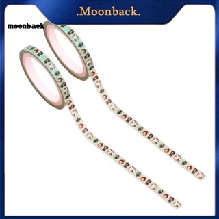 &lt;moonback&gt; เทปวาชิ ลายการ์ตูน สร้างสรรค์ อุปกรณ์เสริม สําหรับตกแต่งไดอารี่ 2 ชิ้น