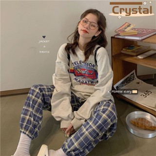 Crystal เสื้อผ้าผู้ญิง แขนยาว เสื้อฮู้ด คลุมหญิง สไตล์เกาหลี แฟชั่น A98J1OK