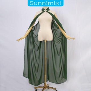 [Sunnimix1] เสื้อคลุมยาว ผ้าคลุมไหล่ ยาว 56 นิ้ว สําหรับแต่งคอสเพลย์ ปาร์ตี้ฮาโลวีน เจ้าสาว