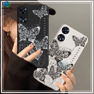 เคสซิลิโคนนิ่ม ลายผีเสื้อ กันกระแทก สําหรับ OPPO A78 A58 A17 A17K Reno 8T A77S A57 A15 A16 A16K A54 A53 A12 A5S A7 A3S A74 A95 A55 A31 A52 A92 A94 A37 F9 A1K Reno6 5F 4F