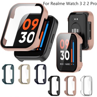 สําหรับ Realme Watch 3 2 2 Pro ป้องกันหน้าจอ กระจกนิรภัย PC เคสกันชน เคสป้องกัน