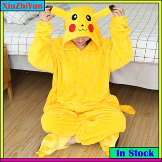 Kigurumi Stitch Pikachu Totoro กบแพนด้า โตโตโร่ อะนิเมะ คอสเพลย์ เครื่องแต่งกายสัตว์ ชุดนอน