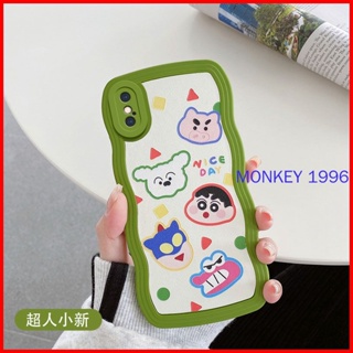 เคส iPhone x เคส iPhone xs เคส iPhone xsmax เคสโทรศัพท์มือถือแบบนิ่ม ลายการ์ตูนหยัก แฟชั่น สําหรับ