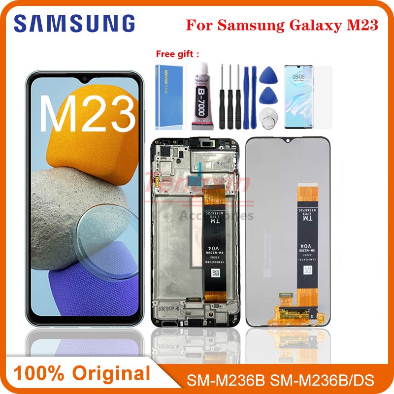 6.6 "; สําหรับ Samsung Galaxy M23 จอแสดงผล LCD หน้าจอสัมผัสแผง Digitizer สําหรับ Samsung M236 M23 LC