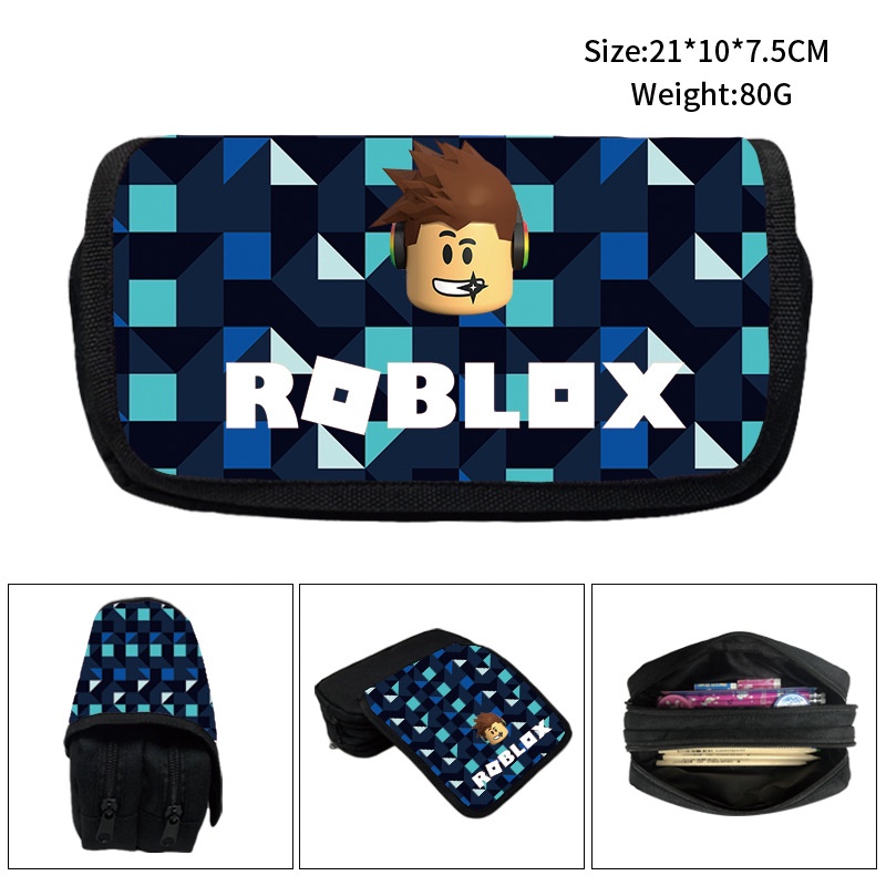 4 รูปแบบ Roblox  การ์ตูนดินสอชาย Gilrs ขนาดใหญ่ความจุวิดีโอเกมการ์ตูนกระเป๋าดินสอกระเป๋านักเรียนนักเรียน