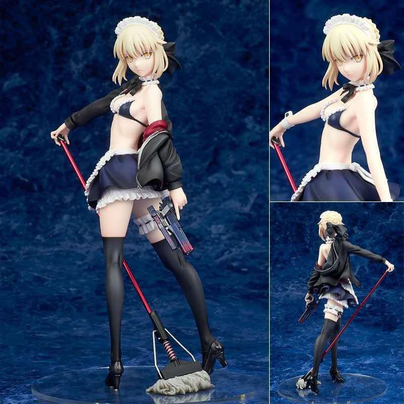 Alter Fate Maid ชุดว่ายน้ําสีดํา Saber Saber รูปเครื่องประดับของขวัญ