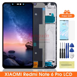 หน้าจอแสดงผล Lcd ดิจิทัล พร้อมกรอบ สําหรับ Xiaomi Redmi Note 6 Pro Redmi Note 6 Pro M1806E7TG