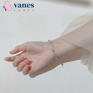 Vanes1 สร้อยข้อมือ ประดับลูกปัดลาบราดอไรท์ หินมูนสโตน ทองแดง นําโชค สไตล์แฟรี่ สําหรับผู้หญิง