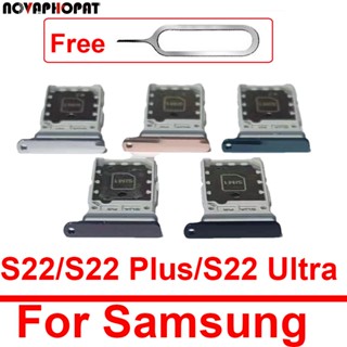 Novaphopat ถาดใส่ซิมการ์ด Micro SD แบบเดี่ยวพิเศษ สําหรับ Samsung S22 Plus S22