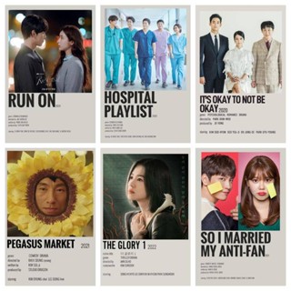 Kdramas โปสเตอร์ภาพวาดผ้าใบ The Glory 1 Business Proposal Twenty Five Twenty One Tomorrow สําหรับตกแต่งผนัง (2020-2022 A)