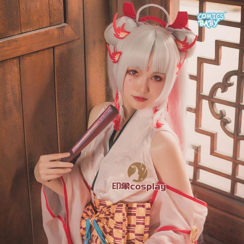 Onmyoji cosplay shiranui Ali Taisho Kaze คอสเพลย์ชุดกิโมโนผู้หญิงอะนิเมะวิกผมเสื้อคลุมเกมฮาโลวีนเครื่องแต่งกาย Ready Stock cos Clothing Kimono Female dress Anime Wig Clogs Halloween Game Costume 阴阳师 不知火 和服 阿离 大正风