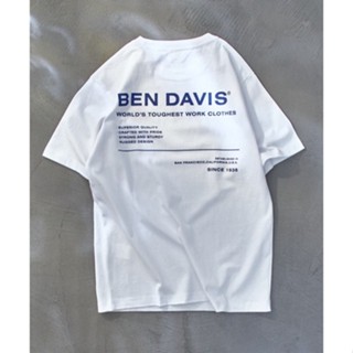 【พร้อมส่ง】เสื้อยืดแขนสั้น ผ้าฝ้าย พิมพ์ลาย BEN DAVIS สําหรับผู้ชาย และผู้หญิง