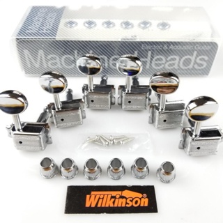 Mai-(จัดส่งรวดเร็ว) Wilkinson VINTAGE CHROME Tuners หัวจูนเนอร์จูนเนอร์ สีเงิน สําหรับกีตาร์ไฟฟ้า ST &amp; TL WJ-55