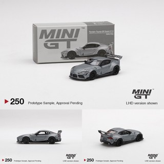 Mini GT 1:64 Pandem GR Supra V1.0 โมเดลรถยนต์อัลลอยด์ สีเทาด้าน 250