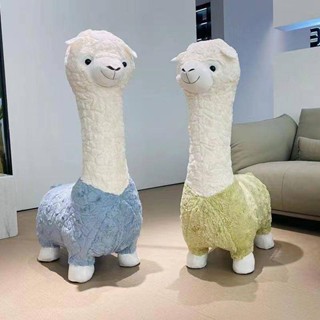 ห้องนอนเครื่องประดับสุทธิ Alpaca ม้านั่งใหม่เด็กน่ารักแสงหรูหราตุ๊กตาถอดออกได้หนึ่งชิ้น