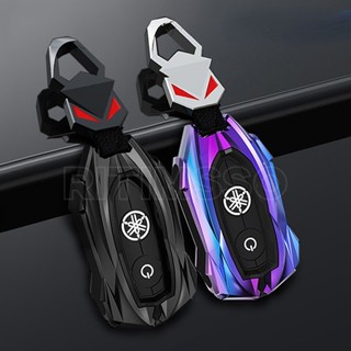 เคสกุญแจรีโมทรถยนต์ โลหะผสมสังกะสี และซิลิกาเจล 2 ปุ่ม สําหรับ YAMAHA Motor Aerox 155 NVX155 Nvx Mvx 55 QBIX JAUNS