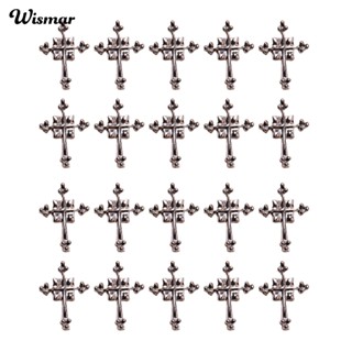 Wismar เครื่องประดับตกแต่งเล็บ สีทอง สีเงิน ถอดออกได้ 20 ชิ้น