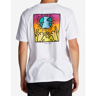 Keith Haring เสื้อยืดลําลอง ผ้าฝ้าย 100% แขนสั้น คอกลม พิมพ์ลายกราฟฟิค แฟชั่นสําหรับผู้ชาย