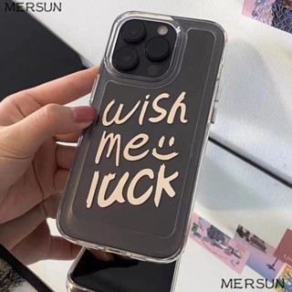 ✅เคสโทรศัพท์มือถือแบบนิ่ม ใส กันกระแทก ลายภาษาอังกฤษ สีขาว สําหรับ Iphone 14pro 7P Xr 12 13xs 11