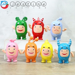 Jestine Kawaii Oddbods ฟิกเกอร์พีวีซีตุ๊กตาของเล่นขนาดเล็กสําหรับตกแต่งบ้าน