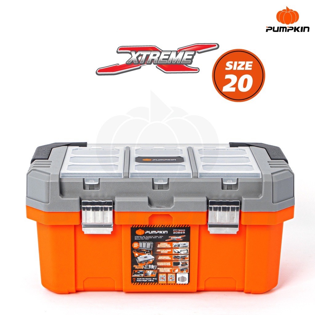 PUMPKIN XTREME กล่องเก็บเครื่องมือช่าง รุ่น อุปกรณ์บนฝา 3 ขนาด PTT-TSS15 15 /PTT-TSS18 18 /PTT-TSS20