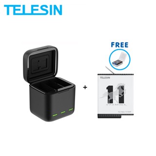 GoPro 11 / 10 / 9 Telesin Charger Box + Telesin Stamina Battery Enduro แท่นชาร์จ ที่ชาร์จ + แบตเตอร์รี่