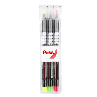 Pentel ปากกาเน้นข้อความ (แพ็ค3ด้าม) คละสี