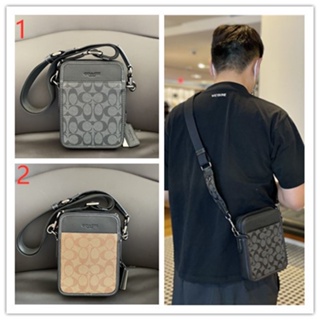 Sullivan Crossbody CC009 CC090 พกพา ความจุขนาดเล็ก กระเป๋าสะพายผู้ชาย COAC H กระเป๋าใส่โทรศัพท์มือถือ พิมพ์ลายคลาสสิก