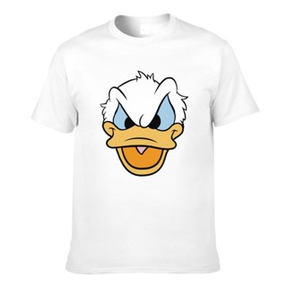 เสื้อยืด พิมพ์ลาย Donald Duck Angry Face คุณภาพสูง สไตล์วินเทจ