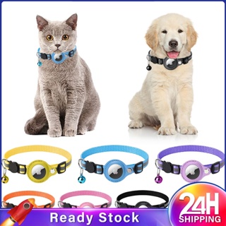 ❥❥Anti-Lost Pet Cat Collar สำหรับ Apple Airtag ป้องกัน Tracker Locator Loss-Proof ตำแหน่งสะท้อนแสง Pet Collars อุปกรณ์เสริม