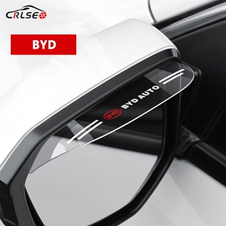 CRLSEO 2 ชิ้น กระจกมองหลังรถยนต์ คิ้วกันฝนรถยนต์ ของแต่งรถยนต์ สำหรับ BYD Atto 3 Yuan PLUS Atto 1 Dolphin