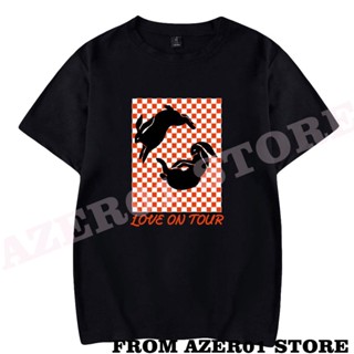 เสื้อยืดลําลอง พิมพ์ลาย Love On Tour สไตล์ฮิปฮอป แฟชั่นฤดูร้อน สําหรับผู้ชาย และผู้หญิง 2021