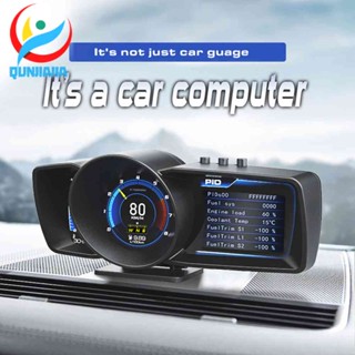 Hud แดชบอร์ด อเนกประสงค์ หน้าจอ OBD2+GPS สมาร์ทมาตรวัดความเร็ว สําหรับรถยนต์