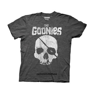 เสื้อยืดคอกลม ผ้าฝ้าย พิมพ์ลายหัวกะโหลก Goonies สําหรับผู้ชาย